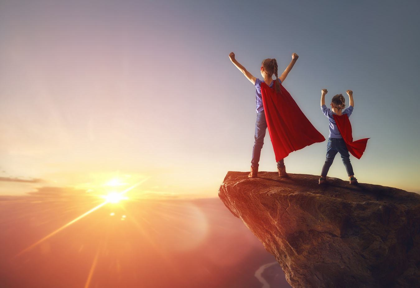 Children Are Playing Superhero
